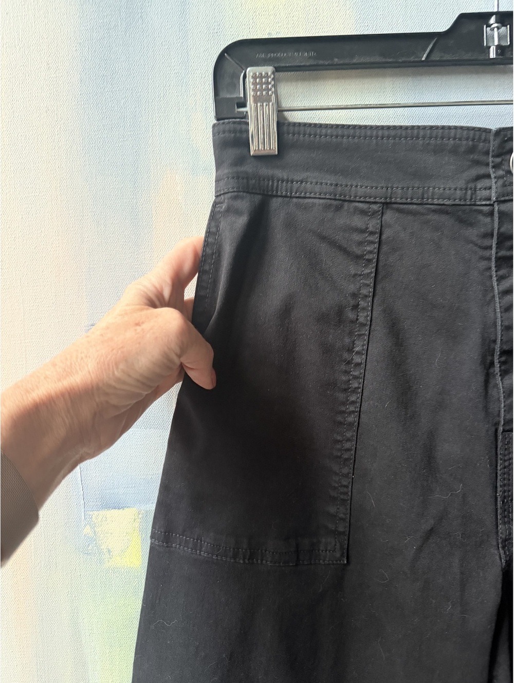 Lou & Grey Black Cropped Wide Leg Pants High Rise Size 6 - Picture 4 of 9